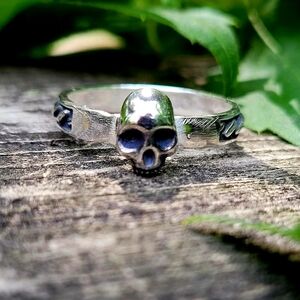 Handmade Artisan Sterling Silver Skull Ring